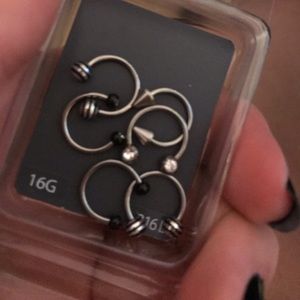 16g horseshoe rings